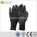 Sunnyhope 13gauge poliéster revestimiento de seguridad latex diamante palma guantes